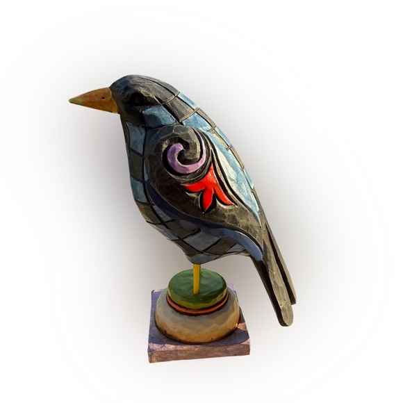 Jim Shore Heartwood Creek Crow Figurine –Quilted Americana Folk Art – 2006 - Picture 1 of 8